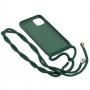 Чехол для iPhone 11 Wave Lanyard without logo forest green
