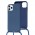 Чехол для iPhone 11 Pro Wave Lanyard without logo blue cobalt