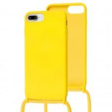 Чехол для iPhone 7 Plus / 8 Plus Wave Lanyard without logo желтый