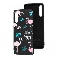 Чехол для Samsung Galaxy A50 / A50s / A30s Wave Fancy flamingo / black