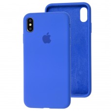 Чохол для iPhone Xs Max Silicone Full royal blue синій