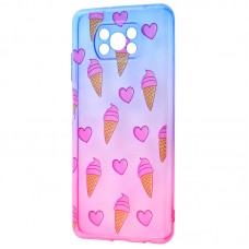 Чохол для Xiaomi Poco X3 / X3 Pro Wave Sweet blue / pink / ice-cream
