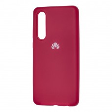 Чехол для Huawei P30 Silicone Full розово-красный
