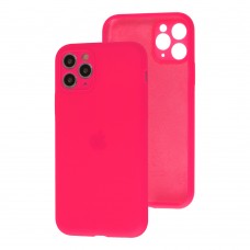 Чехол для iPhone 11 Pro Max Silicone Slim Full camera shiny pink  