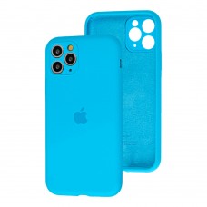 Чехол для iPhone 11 Pro Max Silicone Slim Full camera light blue