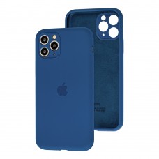 Чехол для iPhone 11 Pro Max Silicone Slim Full camera navy blue