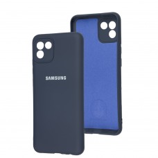 Чохол для Samsung Galaxy A03 (A035) Silicone Full camera midnight blue