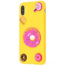 Чохол 3D для iPhone X Fairy tale пончик жовтий