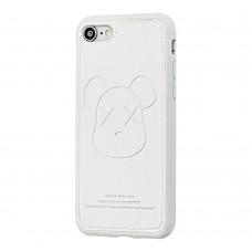Чехол для iPhone 7 / 8 Kaws leather белый