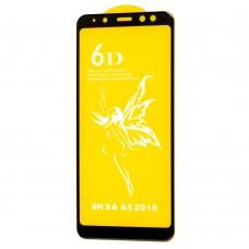 Защитное стекло 6D Premium для Samsung Galaxy A8 2018 (A530) черное 