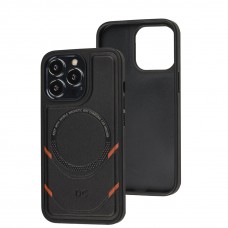 Чехол для iPhone 13 Pro MagSafe eco-leather + MagSafe popSocket black