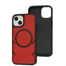 Чехол для iPhone 13 MagSafe eco-leather + MagSafe popSocket red