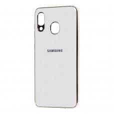 Чехол для Samsung Galaxy A20 / A30 (A305) Silicone case (TPU) белый
