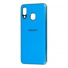 Чехол для Samsung Galaxy A20 / A30 Silicone case (TPU) голубой