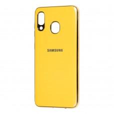 Чохол для Samsung Galaxy A20 / A30 Silicone case (TPU) жовтий