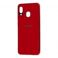 Чехол для Samsung Galaxy A20 / A30 Silicone case (TPU) красный