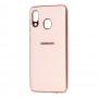 Чохол для Samsung Galaxy A20 / A30 Silicone case (TPU) рожево-золотистий