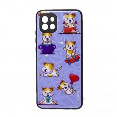 Чехол для Samsung Galaxy A03 (A035) Wave Majesty pretty kittens / light purple
