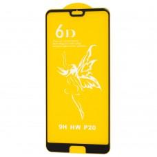 Защитное стекло 6D Premium для Huawei P20 черное (OEM)