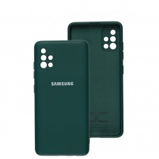 Чехол для Samsung Galaxy A51 (A515) Full camera зеленый / dark green