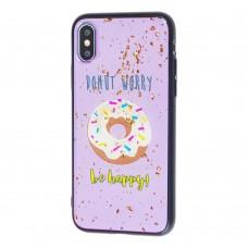Чехол Confetti для iPhone X / Xs fashion my style donut worry