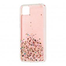 Чохол для Huawei Y5p Wave confetti рожевий