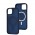 Чохол для iPhone 15 Space color MagSafe синій