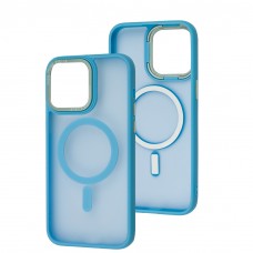 Чохол для iPhone 15 Pro Max Space color MagSafe блакитний