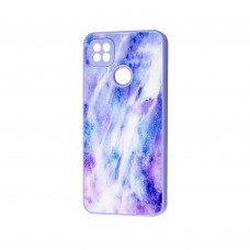 Чехол для Xiaomi Redmi 9C Marble Clouds purple