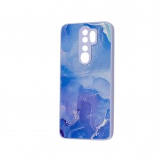 Чехол для Xiaomi Redmi Note 8 Pro Marble Clouds blue