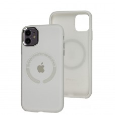 Чехол для iPhone 11 Metal Camera MagSafe Silicone white