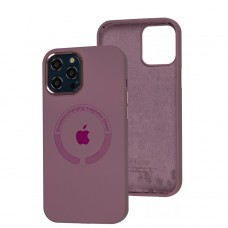 Чехол для iPhone 12 Pro Max Metal Camera MagSafe Silicone blueberry