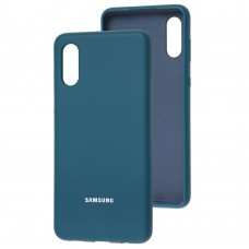 Чехол для Samsung Galaxy A02 (A022) Silicone Full синий / cosmos blue
