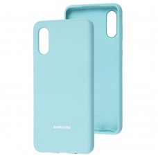Чехол для Samsung Galaxy A02 (A022) Silicone Full голубой / lilac blue
