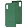Чохол для Samsung Galaxy A02 (A022) Silicone Full зелений / pine green