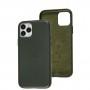 Чехол для iPhone 11 Pro Max Leather classic Full military green