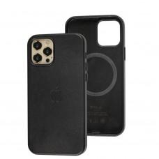 Чехол для iPhone 12 / 12 Pro Leather classic Full MagSafe black