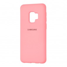 Чехол для Samsung Galaxy S9 (G960) Silicone Full розовый / персиковый