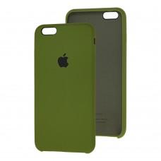 Чехол silicone case для iPhone 6 Plus army green