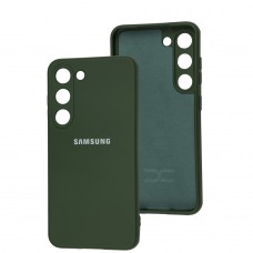 Чехол для Samsung Galaxy S23 (S911) Full camera зеленый / dark green