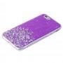 Чохол для iPhone 6 / 6s блискітки + popsocket "світло фіолетовий"