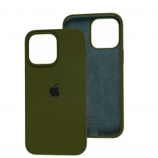 Чохол для iPhone 14 Pro Max Square Full silicone зелений / army green