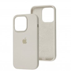 Чохол для iPhone 14 Pro Square Full silicone сірий / stone