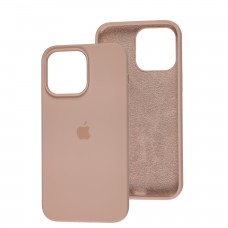 Чохол для iPhone 14 Pro Max Square Full silicone pink sand
