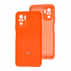 Чехол для Xiaomi Redmi Note 10 / 10s Silicone cover Full camera neon orange