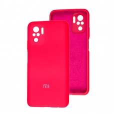 Чехол для Xiaomi Redmi Note 10 / 10s Silicone cover Full camera розовый / barbie pink