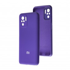 Чехол для Xiaomi Redmi Note 10 / 10s Silicone cover Full camera фиолетовый / purple