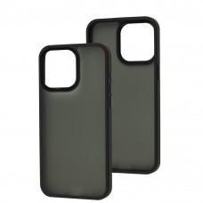 Чехол для iPhone 15 Pro Max Metal Bezel черный