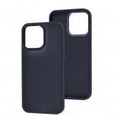 Чехол для iPhone 15 Pro Max Metal Bezel темно-синий