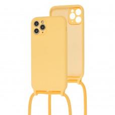 Чохол для iPhone 11 Pro Lanyard without logo жовтий